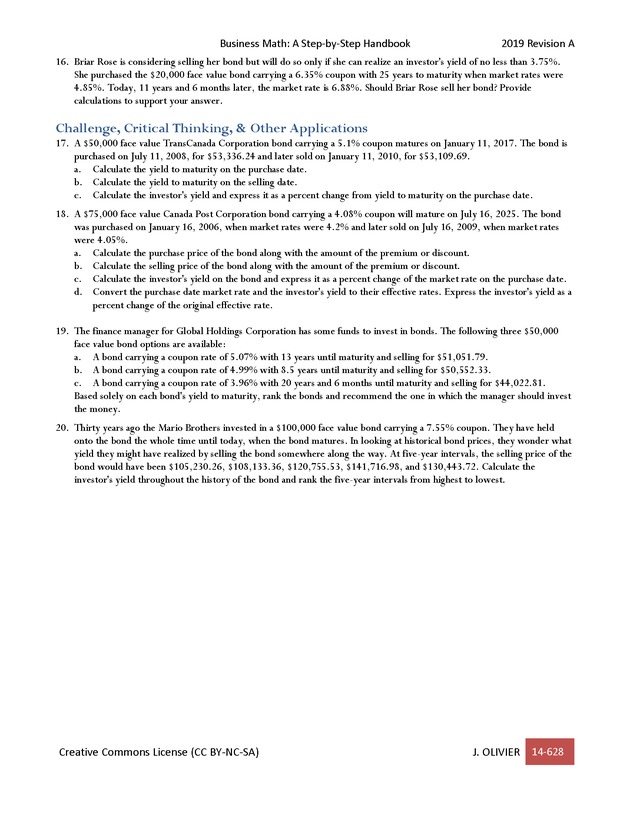 BUSINESS MATH: A Step-By-Step Handbook - Page 628