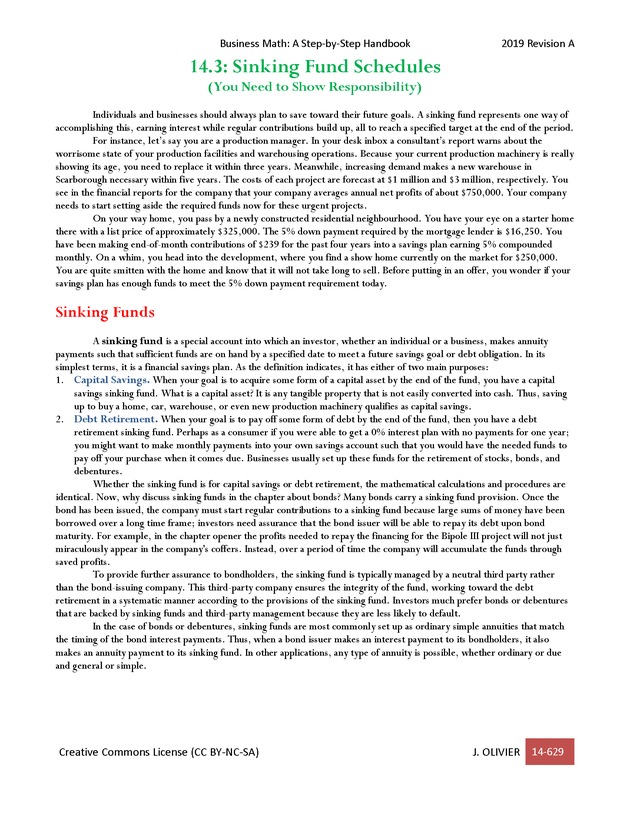 BUSINESS MATH: A Step-By-Step Handbook - Page 629
