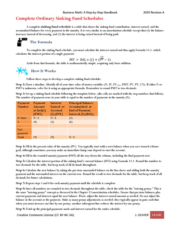 BUSINESS MATH: A Step-By-Step Handbook - Page 630