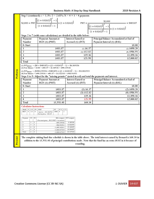BUSINESS MATH: A Step-By-Step Handbook - Page 637