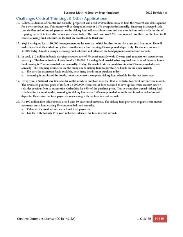 BUSINESS MATH: A Step-By-Step Handbook - Page 639