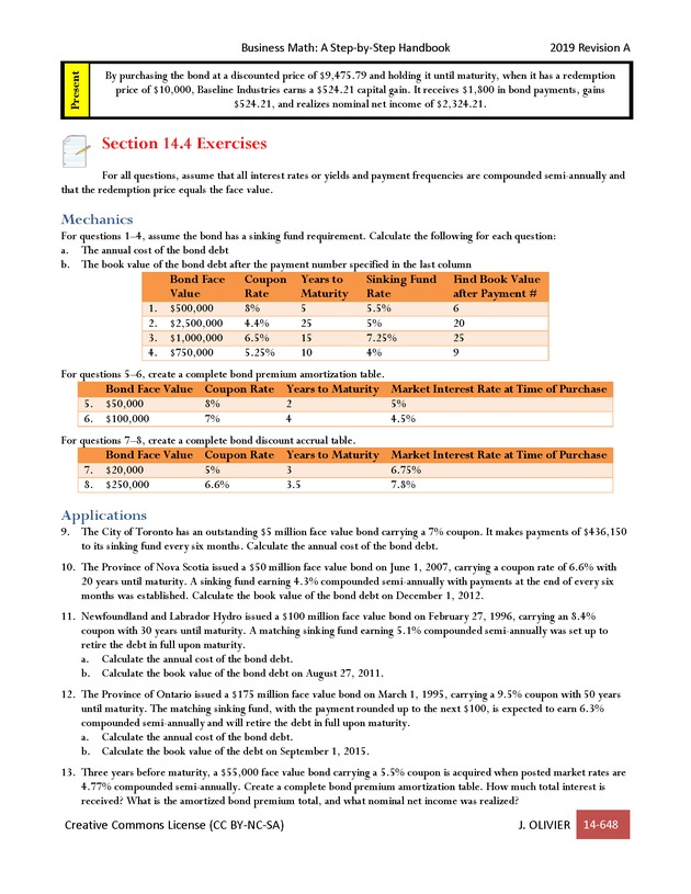 BUSINESS MATH: A Step-By-Step Handbook - Page 648