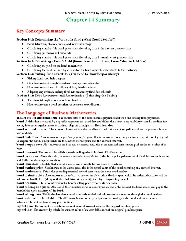 BUSINESS MATH: A Step-By-Step Handbook - Page 650