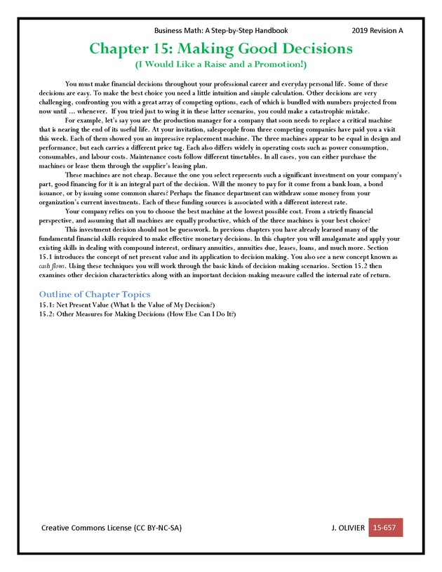 BUSINESS MATH: A Step-By-Step Handbook - Page 657
