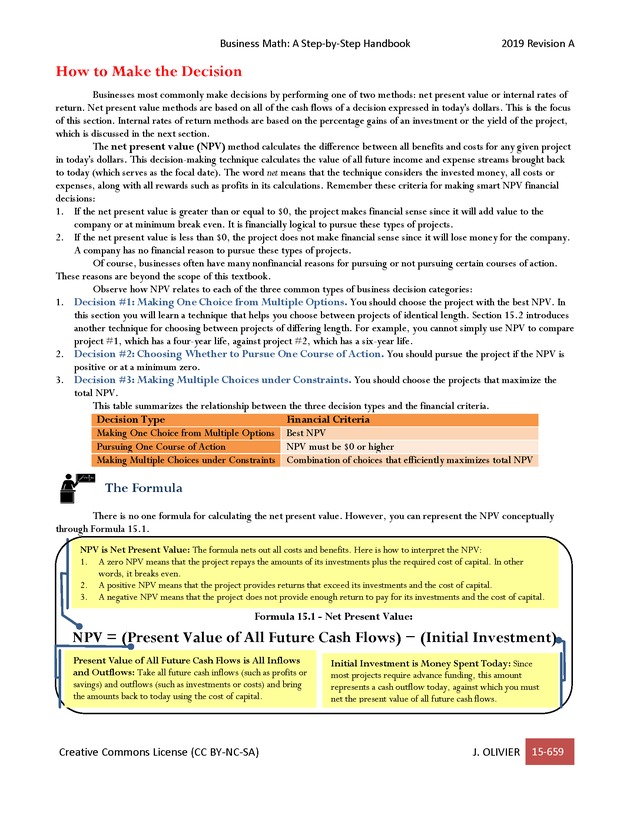 BUSINESS MATH: A Step-By-Step Handbook - Page 659