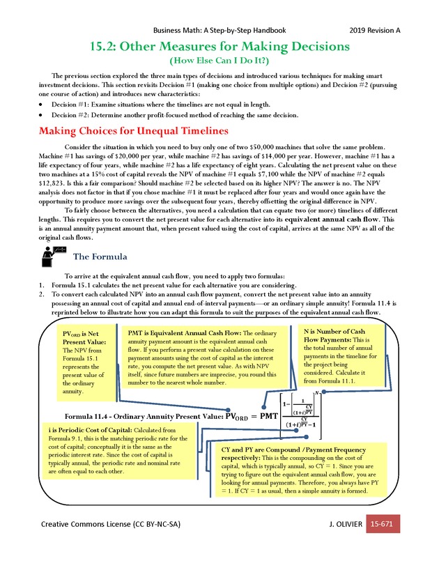 BUSINESS MATH: A Step-By-Step Handbook - Page 671