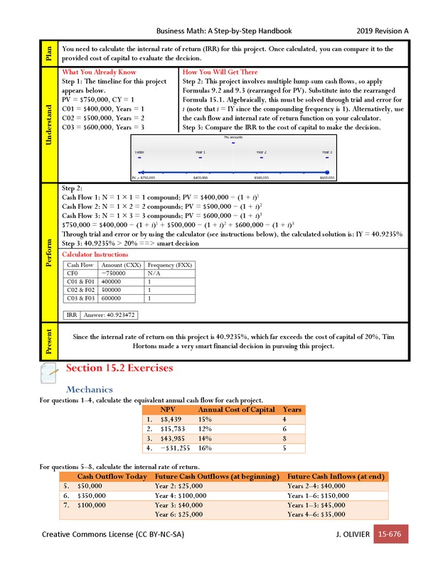 BUSINESS MATH: A Step-By-Step Handbook - Page 676