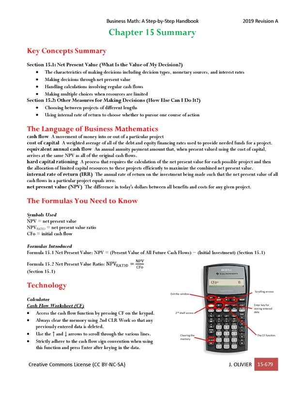 BUSINESS MATH: A Step-By-Step Handbook - Page 679