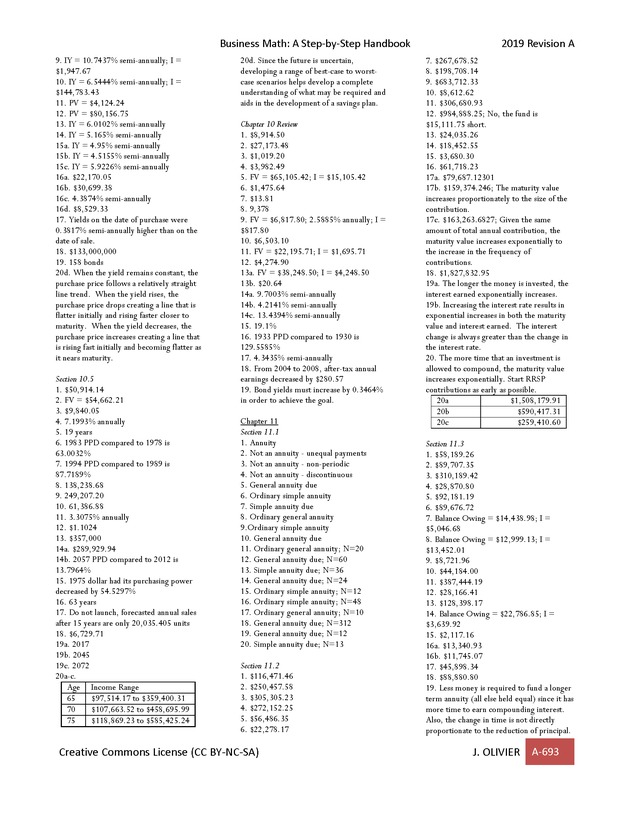 BUSINESS MATH: A Step-By-Step Handbook - Page 693