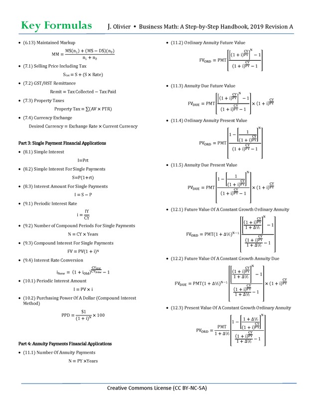 BUSINESS MATH: A Step-By-Step Handbook - Page 706