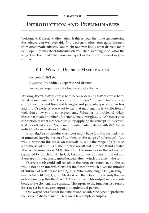 Discrete Mathematics: An Open Introduction - Page 1