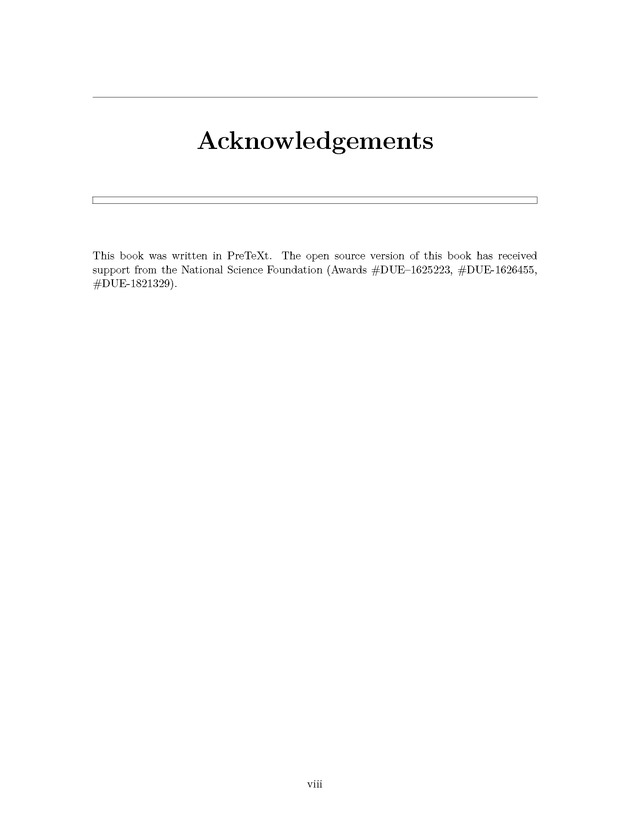 The Ordinary Differential Equations Project - Acknowledgements 1