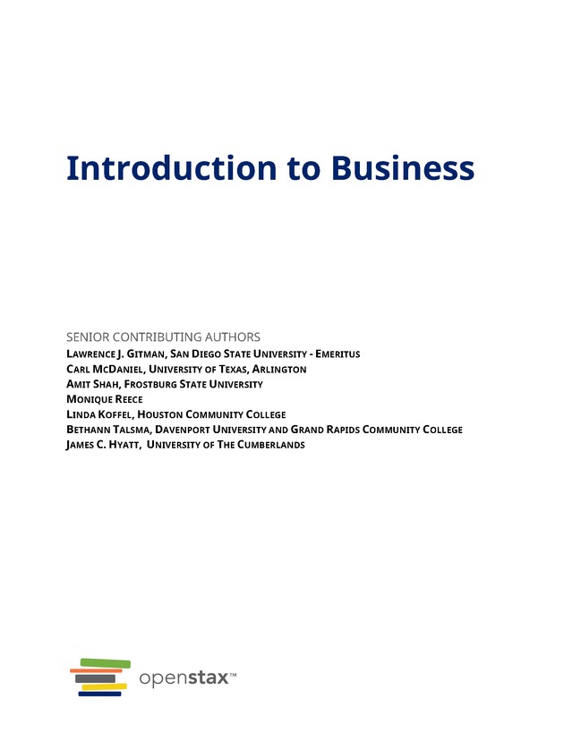 Introduction to Business - 