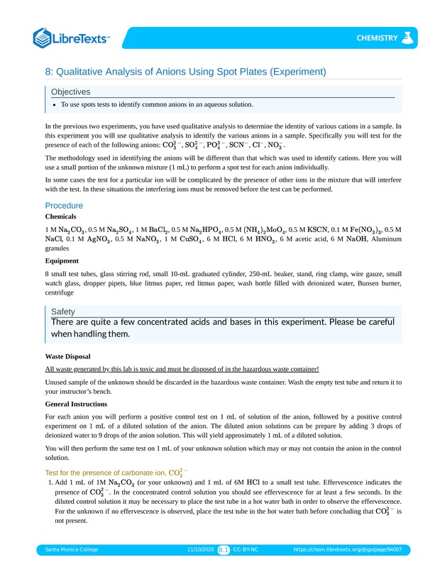 Online Chemistry Lab Manual - Page 262