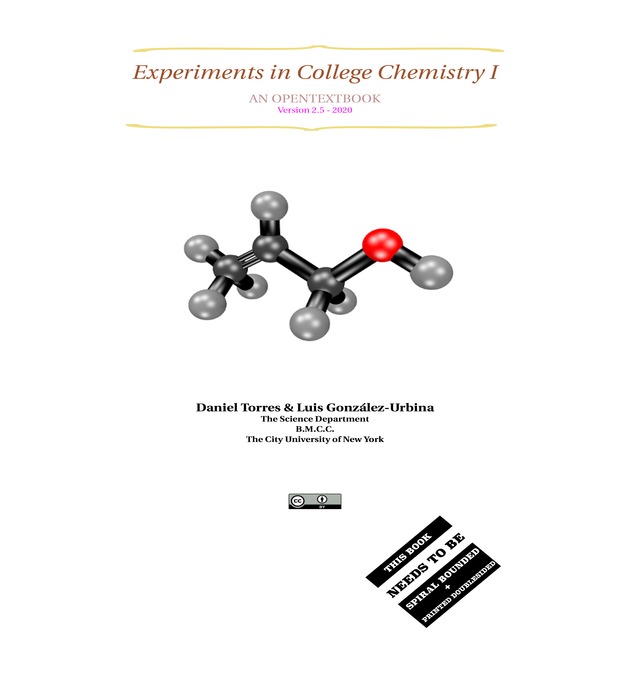 Experiments in College Chemistry I - Title Page 1