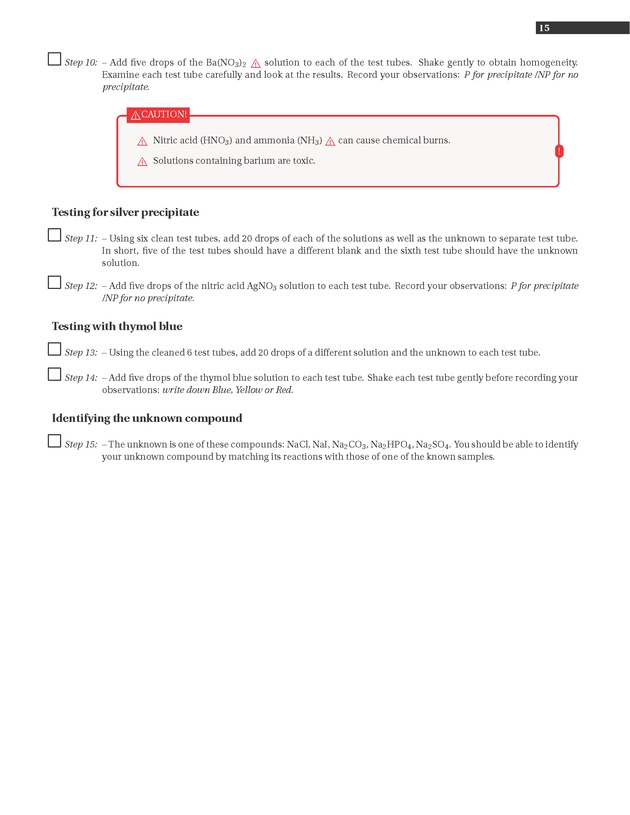 Experiments in College Chemistry I - The Scientific Method 5