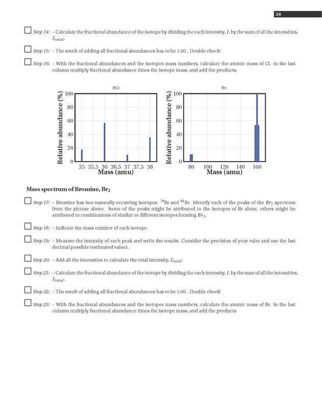 Experiments in College Chemistry I - Mass Spectrometry 5