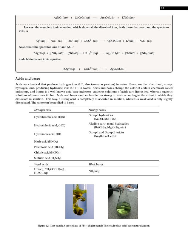 Experiments in College Chemistry I - Precipitation and acid- based reactions 3
