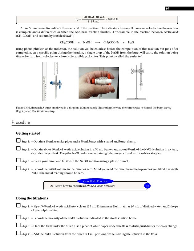 Experiments in College Chemistry I - Titration of a Weak Acid 3