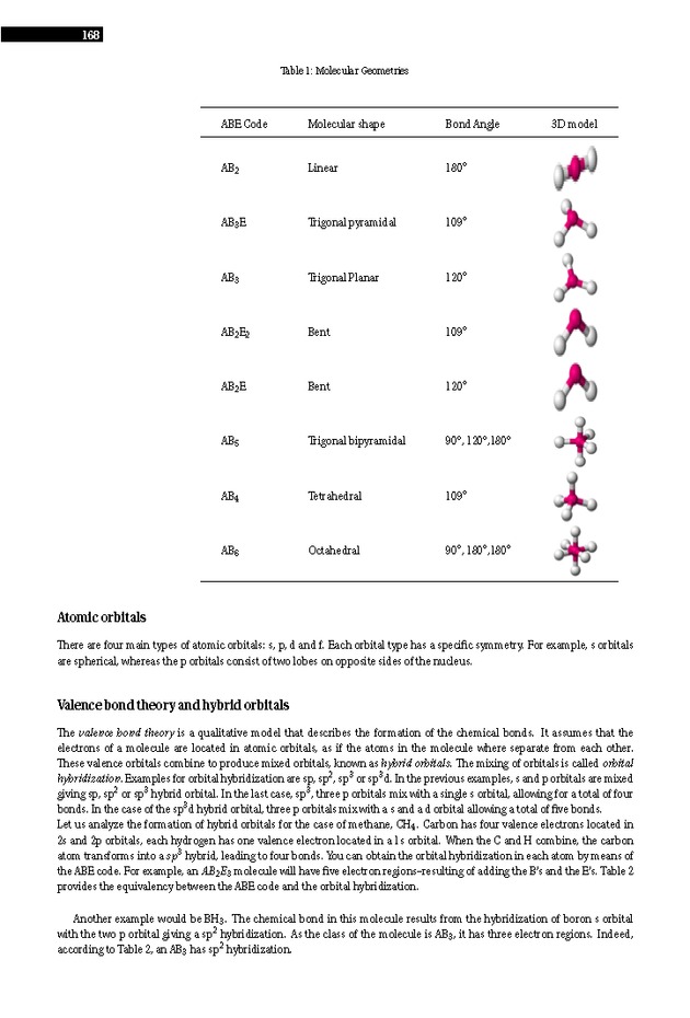 Experiments in College Chemistry I - Molecular Geometry 4