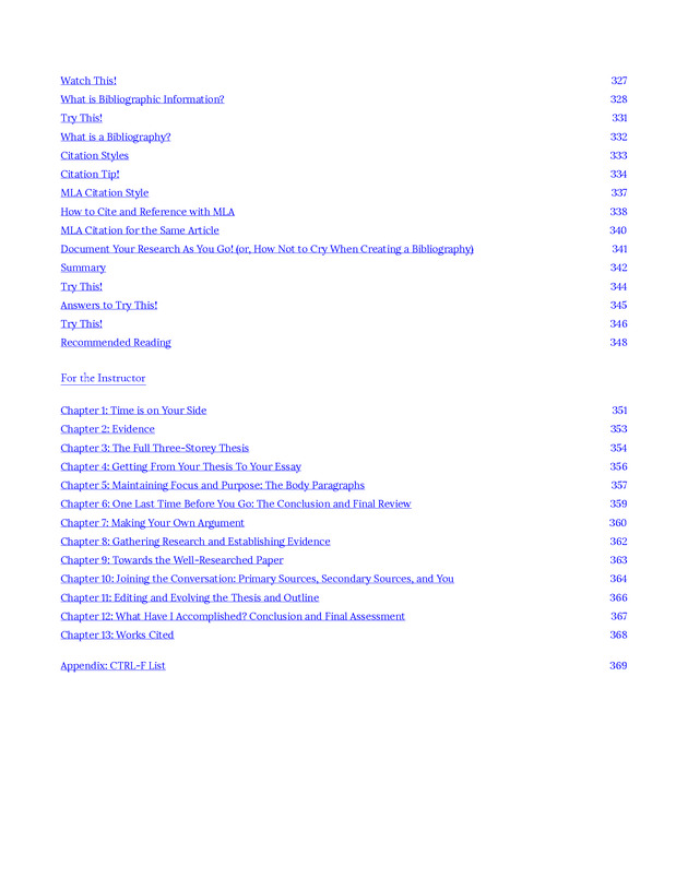 Write Here, Right Now: An Interactive Introduction to Academic Writing and Research - Table of Contents 7