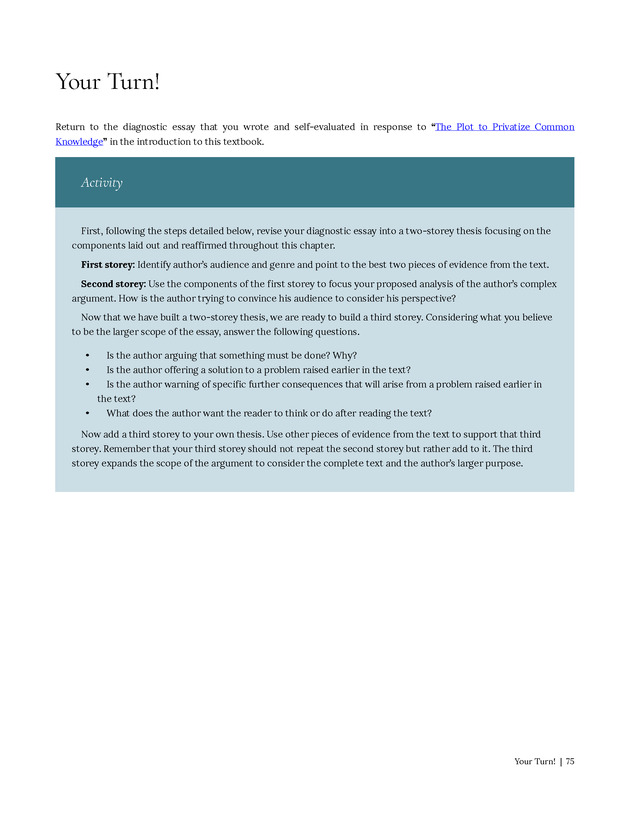 Write Here, Right Now: An Interactive Introduction to Academic Writing and Research - Page 75