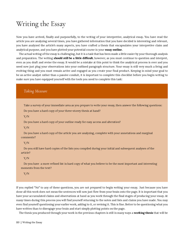 Write Here, Right Now: An Interactive Introduction to Academic Writing and Research - Page 110