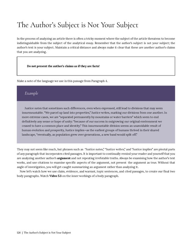Write Here, Right Now: An Interactive Introduction to Academic Writing and Research - Page 126
