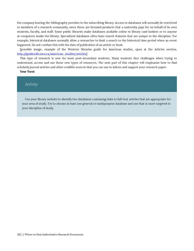 Write Here, Right Now: An Interactive Introduction to Academic Writing and Research - Page 202