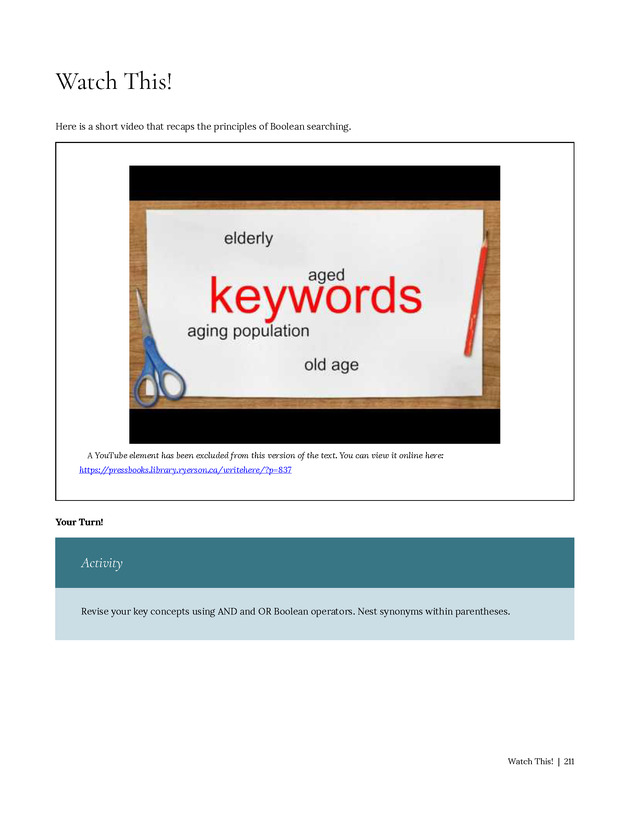 Write Here, Right Now: An Interactive Introduction to Academic Writing and Research - Page 211