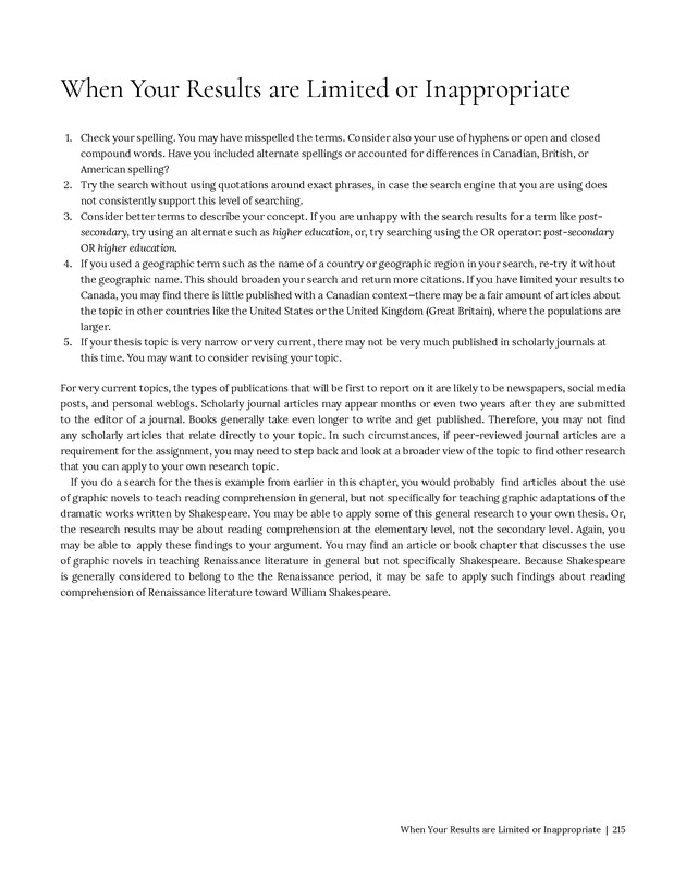 Write Here, Right Now: An Interactive Introduction to Academic Writing and Research - Page 215
