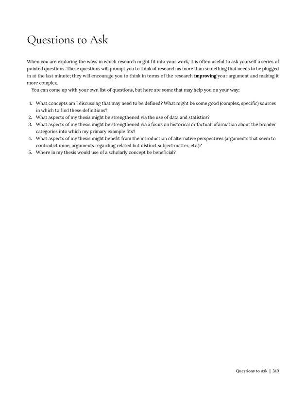 Write Here, Right Now: An Interactive Introduction to Academic Writing and Research - Page 249