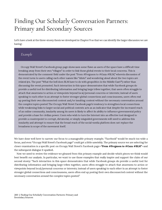 Write Here, Right Now: An Interactive Introduction to Academic Writing and Research - Page 260
