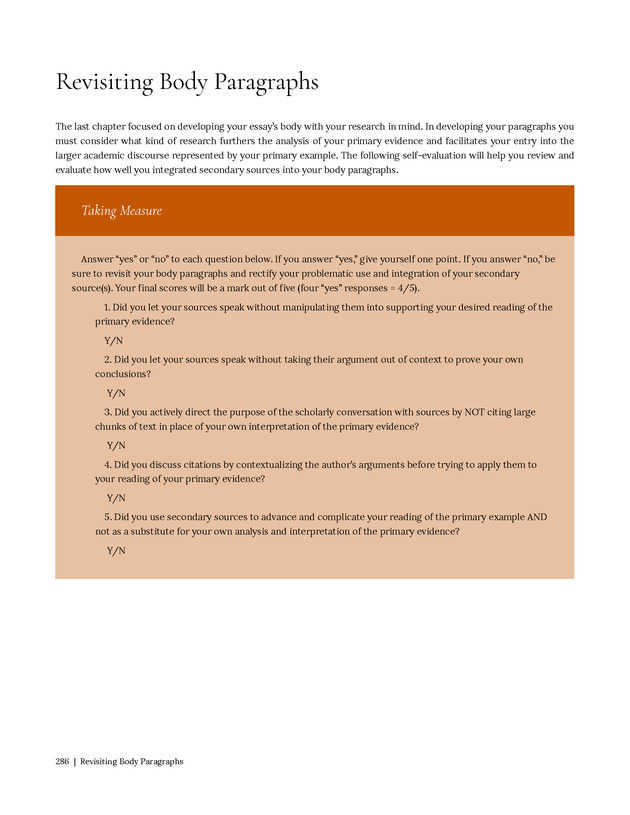 Write Here, Right Now: An Interactive Introduction to Academic Writing and Research - Page 286