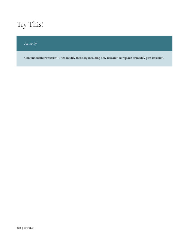 Write Here, Right Now: An Interactive Introduction to Academic Writing and Research - Page 292