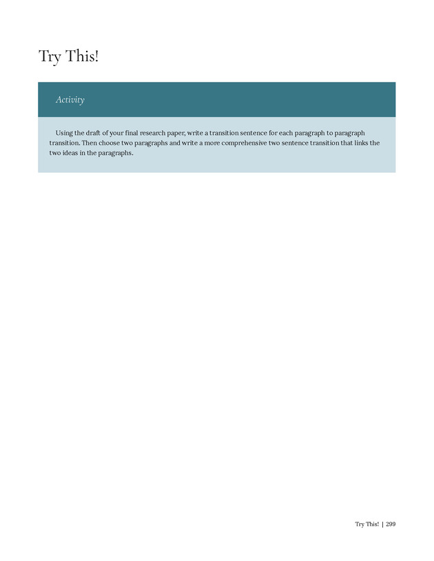 Write Here, Right Now: An Interactive Introduction to Academic Writing and Research - Page 299