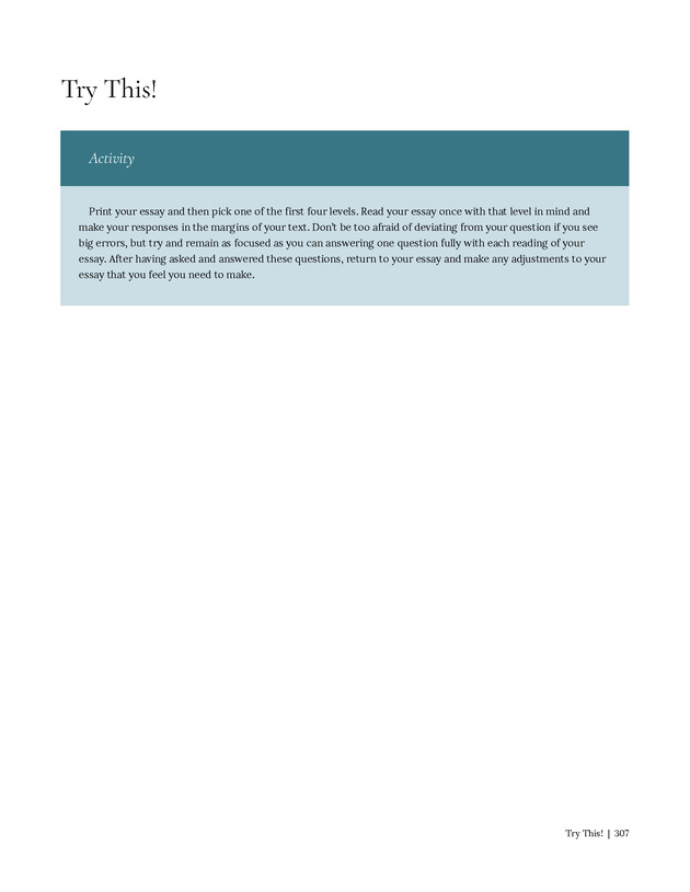 Write Here, Right Now: An Interactive Introduction to Academic Writing and Research - Page 307