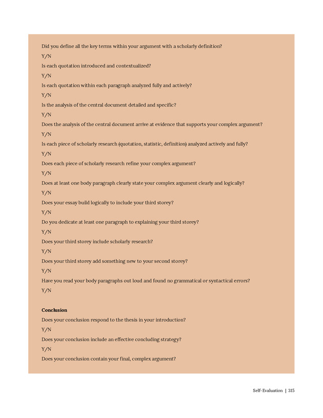 Write Here, Right Now: An Interactive Introduction to Academic Writing and Research - Page 315