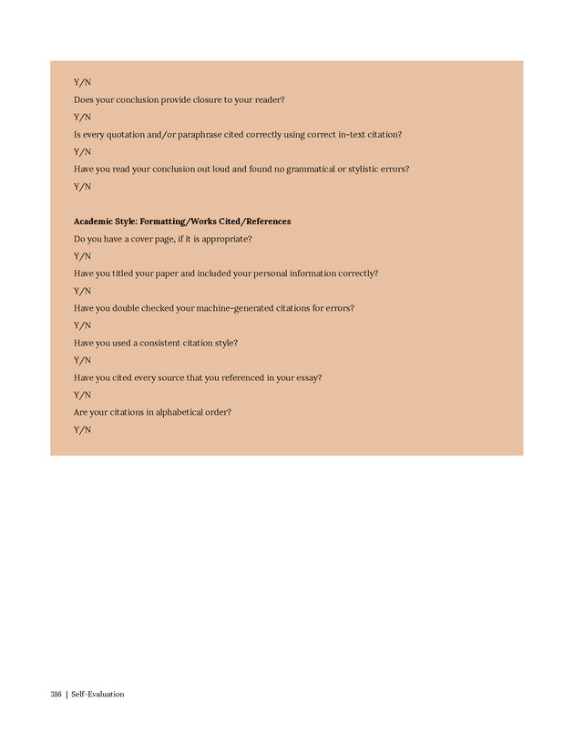 Write Here, Right Now: An Interactive Introduction to Academic Writing and Research - Page 316