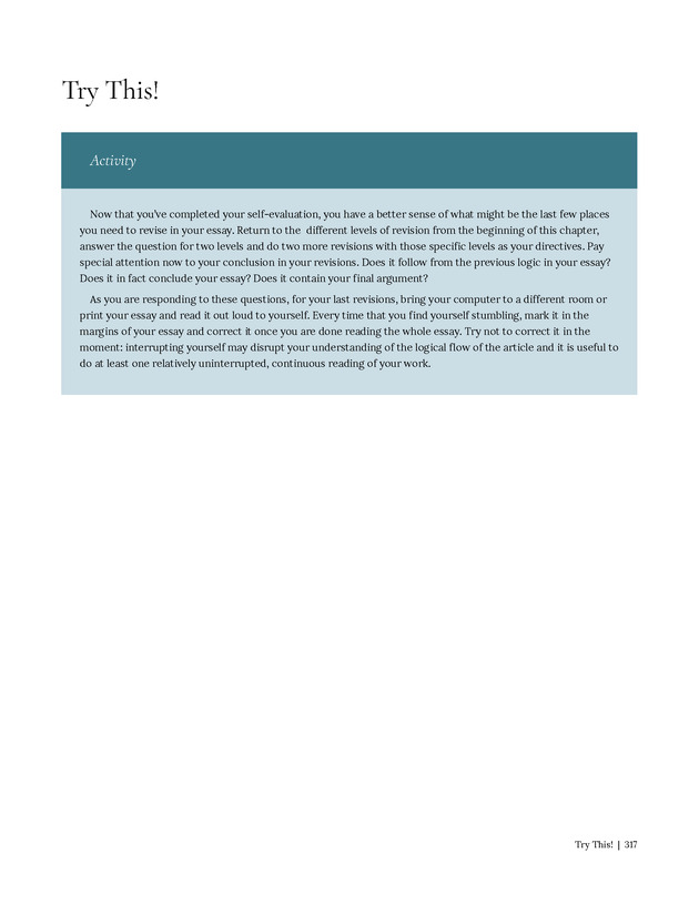 Write Here, Right Now: An Interactive Introduction to Academic Writing and Research - Page 317