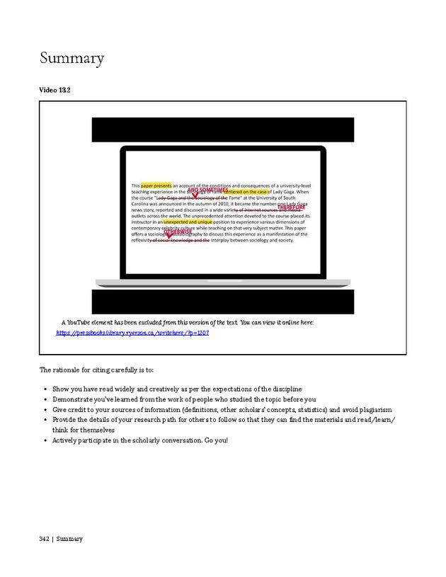 Write Here, Right Now: An Interactive Introduction to Academic Writing and Research - Page 342