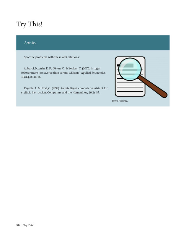 Write Here, Right Now: An Interactive Introduction to Academic Writing and Research - Page 344