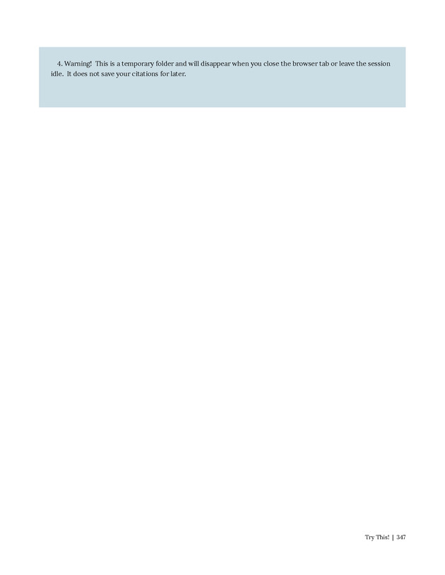 Write Here, Right Now: An Interactive Introduction to Academic Writing and Research - Page 347