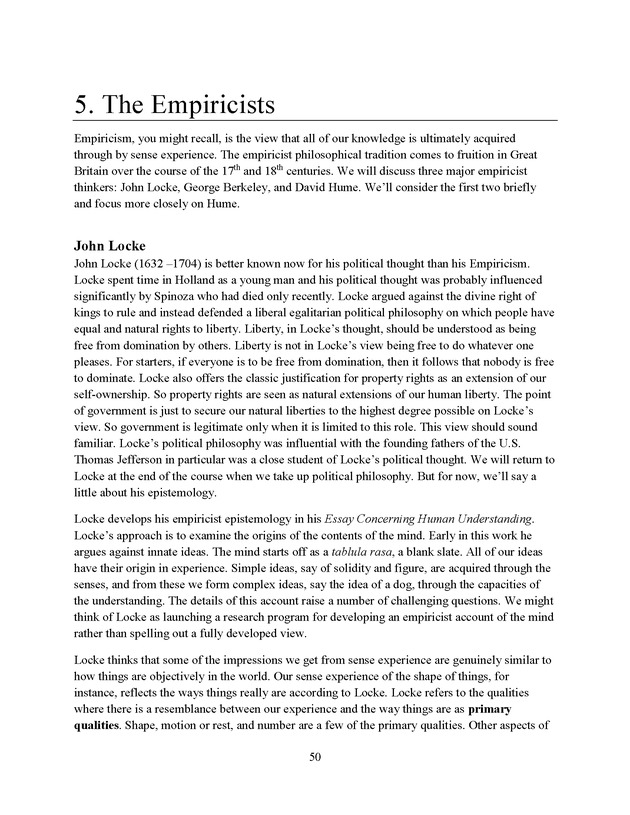 An Introduction to Philosophy - The Empiricists 1
