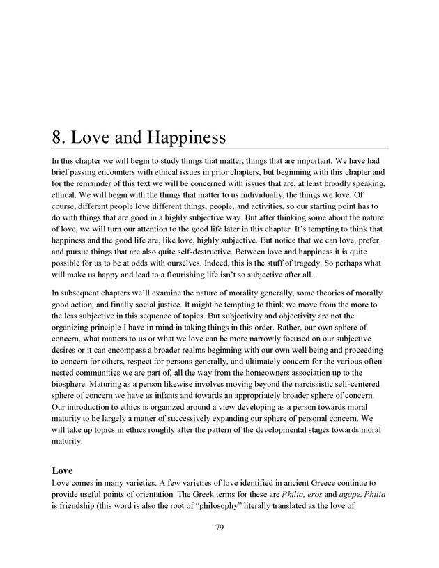 An Introduction to Philosophy - Love and Happiness 1