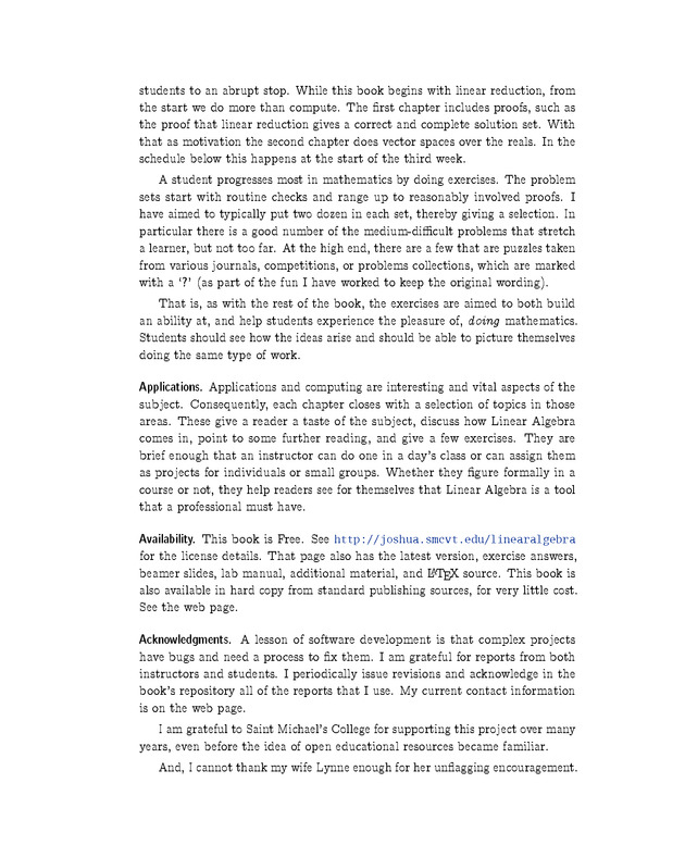 Linear Algebra - Preface 2