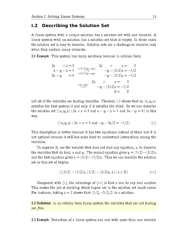 Linear Algebra - Linear Systems 13