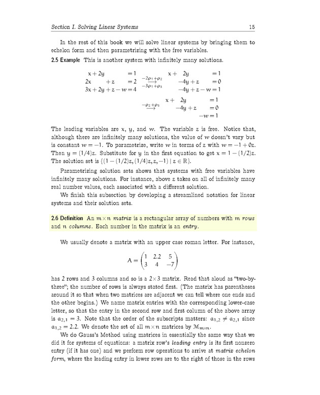 Linear Algebra - Linear Systems 15