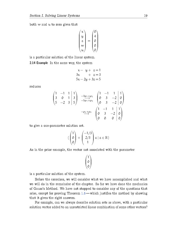 Linear Algebra - Linear Systems 19