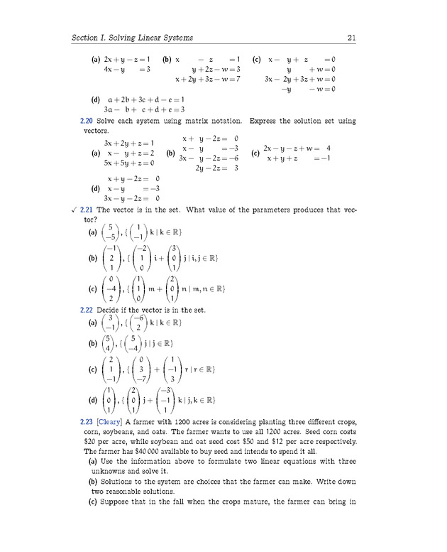 Linear Algebra - Linear Systems 21